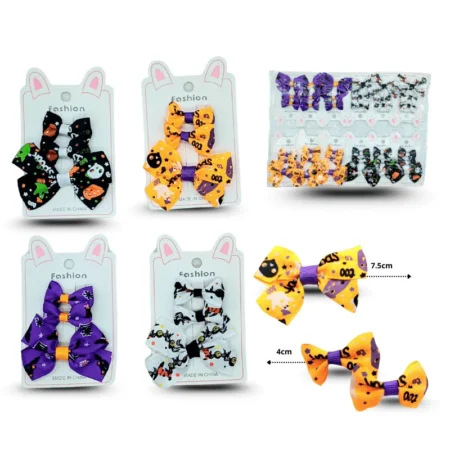 Y - 034 pico moño decorado Halloween set 3 pzas C/12 24-Q57