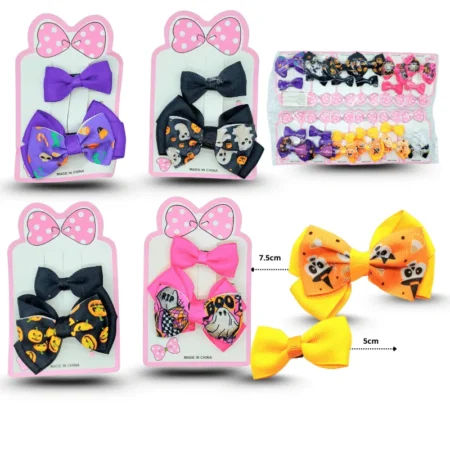 Y - 043 pico moño set 2 pzas decorado Halloween C/12 25-H22