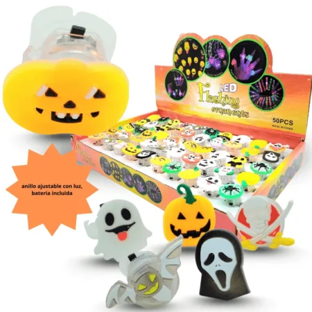 Y - 045 anillo con luz Halloween C/50 24-G18 o P-8
