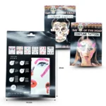 Y - 051 sticker facial temática Halloween C/12 24Q-32