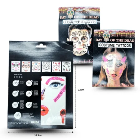 Y - 051 sticker facial temática Halloween C/12 24Q-32