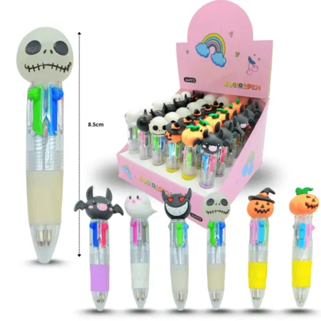 Y - 058 pluma 4 tintas mini decorada Halloween C/36 24S-47