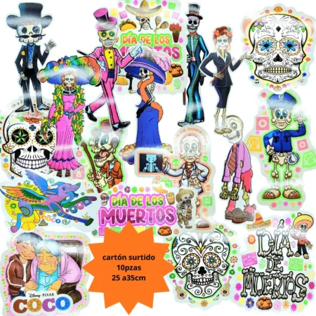 Y - 081 cartón decorativo Halloween surtido 25 a 35 cm C/10 ZRLL