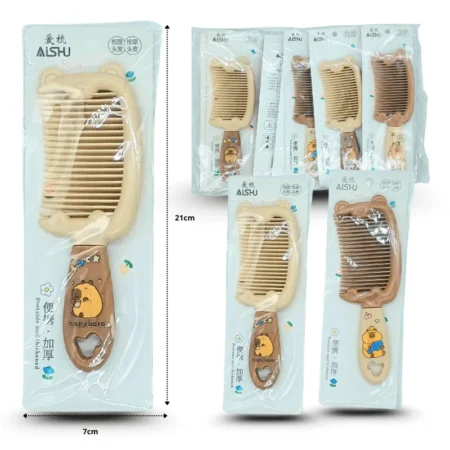 Z - 007 peine paleta decorado capy bara en blister C/12 XL40-30