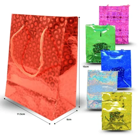 B - 004 bolsa de regalo acabado metálica 11.5x14.5cm C/12 12F-2