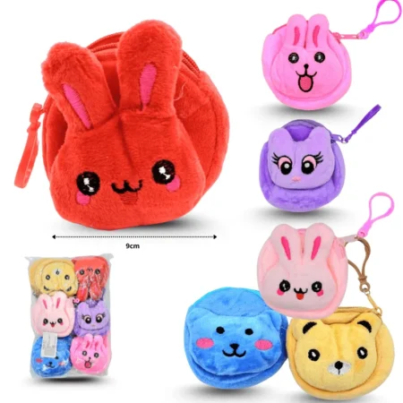 B - 009 monedero peluche conejo C/12 HLY-17