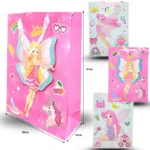 B - 054 bolsa de regalo cartón grueso asa de liston 3D hada 41x30x11cm  C/12 BPA-C2501