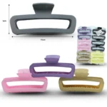 F - 101 pinza para cabello  rectangular hueca 11cm C/12 EEO283