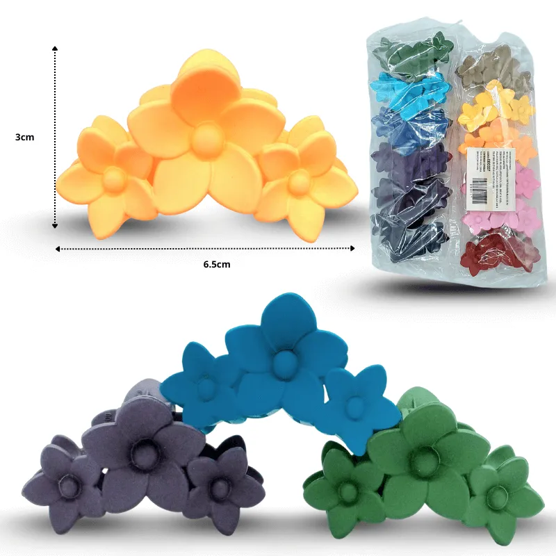 F-116-pinza-de-cabello-triple-flor-colores-vivos-6-5cm-C-12-EEO337