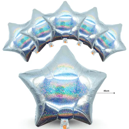 G - 001 globo estrella diamantado plata C/50 1H-2