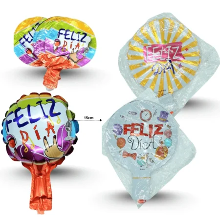 G - 007 globo feliz dia redondo  mini 14cm C/50 1028