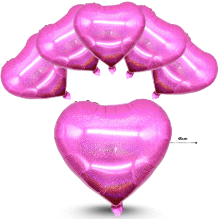 G - 069 globo corazón diamantado fucsia C/50 1H-1