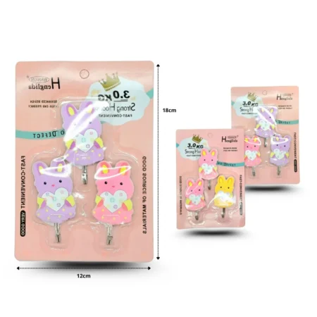 H - 017 gancho adhesivo set 3 pzas C/10 E2114