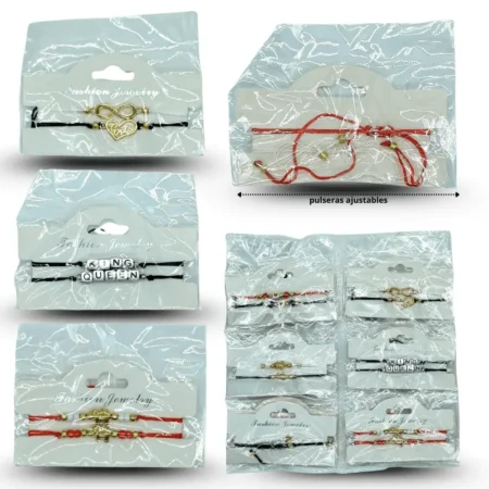 K - 012 pulsera pareja set 2 pzas surtidas C/12 25I-44