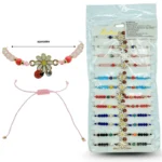 K - 022 pulsera hilo margarita con catarina C/12 25P116