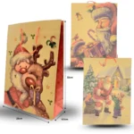N - 057 bolsa de regalo decorada navidad KRAFT 22.5x32cm C/12 Q-22