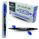 P - 070 marcador doblé punta punto fino azul C/10 B2210