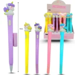 P - 217 pluma de gel con luz unicornio 17cm C/48 B2731