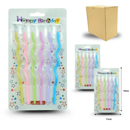 PA - 003 vela cumpleañera  14cm 6 pzas en blister C/16 F4304