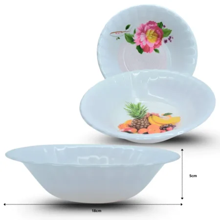 Q - 004 tazón blanco decorado C/10 RBb-0010B