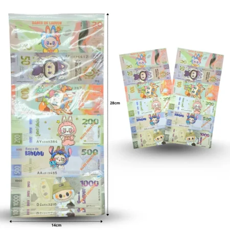 T - 585 billete LABUBU set  2 pzas C/20 ZRLLO