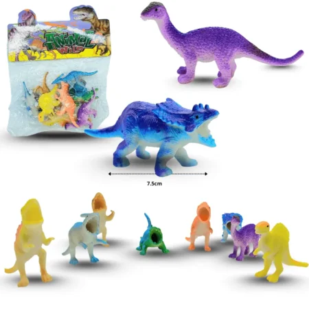 T - 638 dinosaurios rígidos surtidos paquerte con 8 pzas TG-3540-8