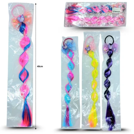 V - 016 liga con extensión trenza fantasía decorada C/12 XH6659