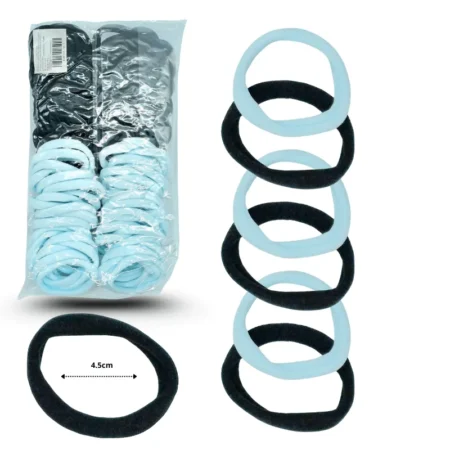 V - 023 liga licra 100 pzas color negro y blanco C/1 1A-5