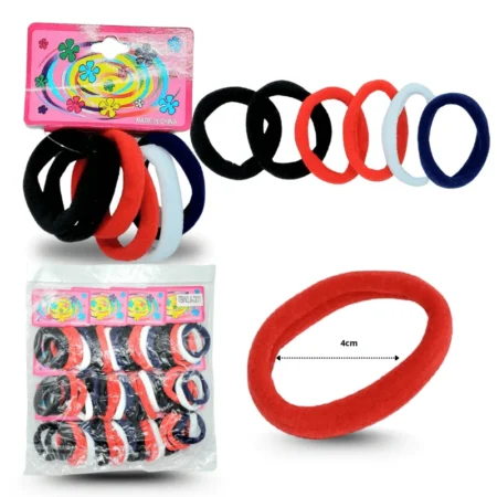 V - 068 liga licra set 6pzas escolar 4cm C/12 C0011