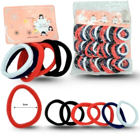 V - 092 liga licra set 6 pzas 5cm  escolar C/12 1102-C