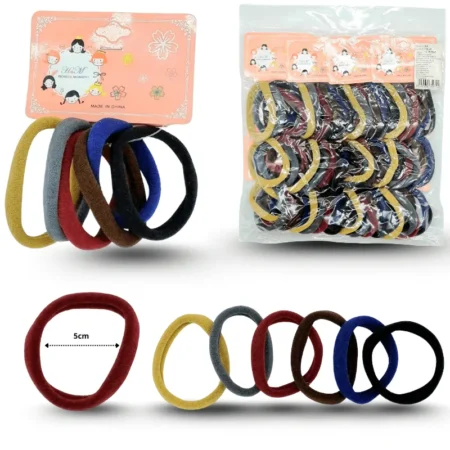 V - 094 liga licra set 6 pzas 5cm colores pálidos C/12 1102-C