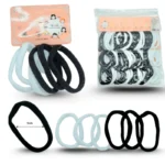 V - 097  liga licra 5cm set 6 pzas colores blanca y negra C/12 1102-C o 55c