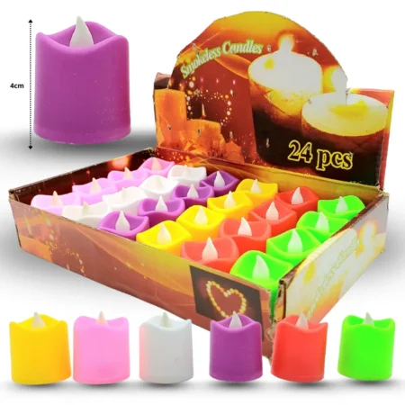 Y - 981 velas led colores C/24 473
