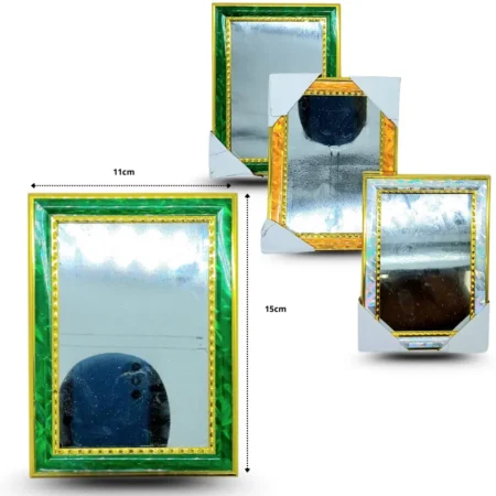 Z - 121 espejo mediano 15x11 CM bordes variedad de colores C/96 TB-1001