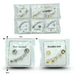 A – 623 arete broquel set 3 pares dorado y plata C12 7137