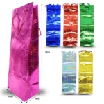 B - 014 bolsa para botella decorada acabado metálico C/12 1A-53