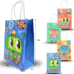 B - 034 bolsa de regalo decorada robot 15x21x8cm C/12 4H-6