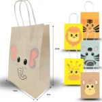 B - 035 bolsa de regalo cara animales 15x21x8cm C/12 4H-14