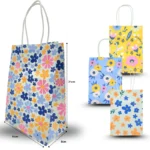 B - 080 bolsa de regalo decorada flores C/12 4H-10