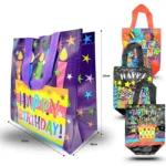 B - 092 bolsa plastificada decorada 21x23x15cm C12 7F-9