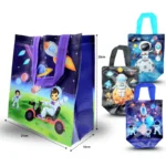 B - 101 bolsa plastificada decorada astronauta 23x21x10cm C/12 7F-18