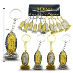 L - 079 llavero virgen combinado oro plata C/12 9G-6