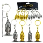 L - 090 llavero virgen de guadalupe dorado y plateado C/12 9G-22