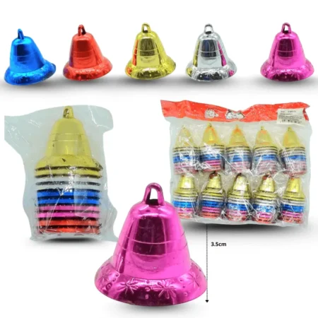 N - 100 campanas decorativas navideñas set 10 pzas C/10 J3597