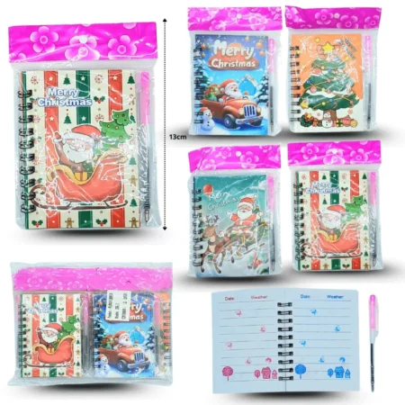 N - 104 libreta con pluma decorada navidad C/12 25R-17