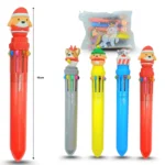 N - 124 pluma 10 tintas navideña en bolsa decorada cierre a presión C/12 ALB MOR