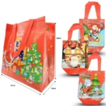 N - 125 bolsa plastificada navideña 23x22x10cm C/12 25O42