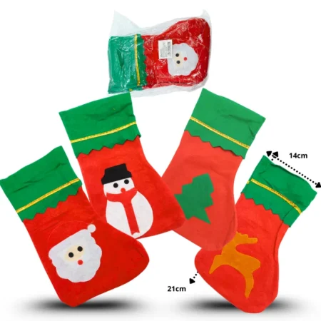 N - 190 bota navidad chica 14x21cm C/12 J1031