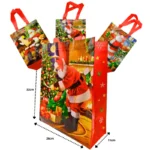 N - 224 bolsa navideña plastificada grande 32x26x11cm C/12 25J-62