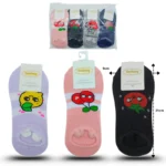 O - 333 calcetin con pompones frutas senlong C/12 SJ JUNG